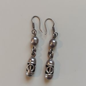 Antique unmarked silver earrings